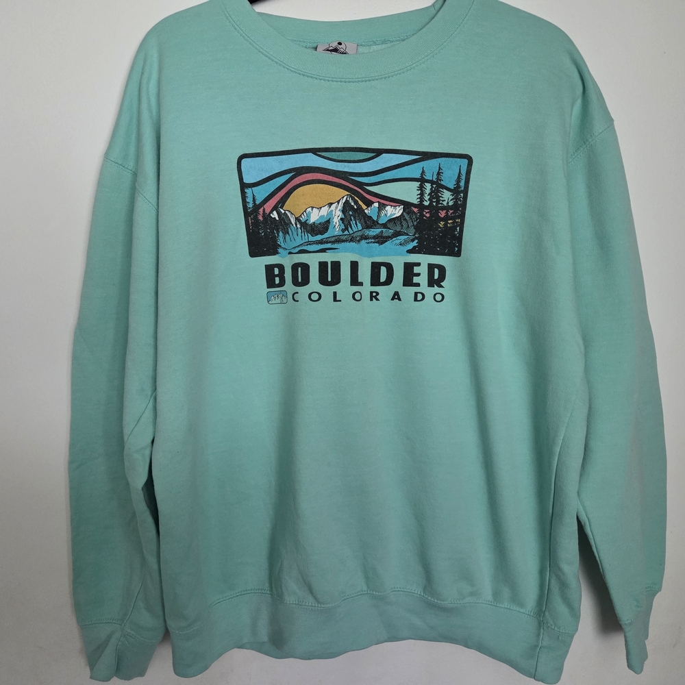 Mint Green Boulder Colorado Men's Sweater